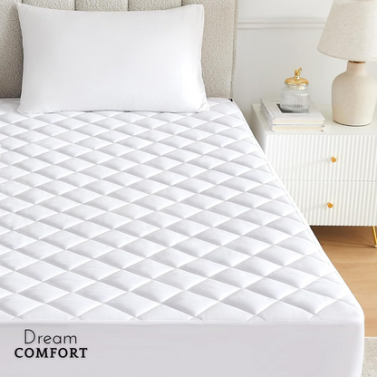 DreamComfort™  Cubre Colchón 2 Plazas y King – Máxima Protección y Comodidad para Tu Colchón