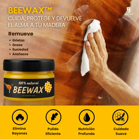 Beewax™ Cera de abejas multiusos 100ml: Restaura, protege y embellece tu madera naturalmente.