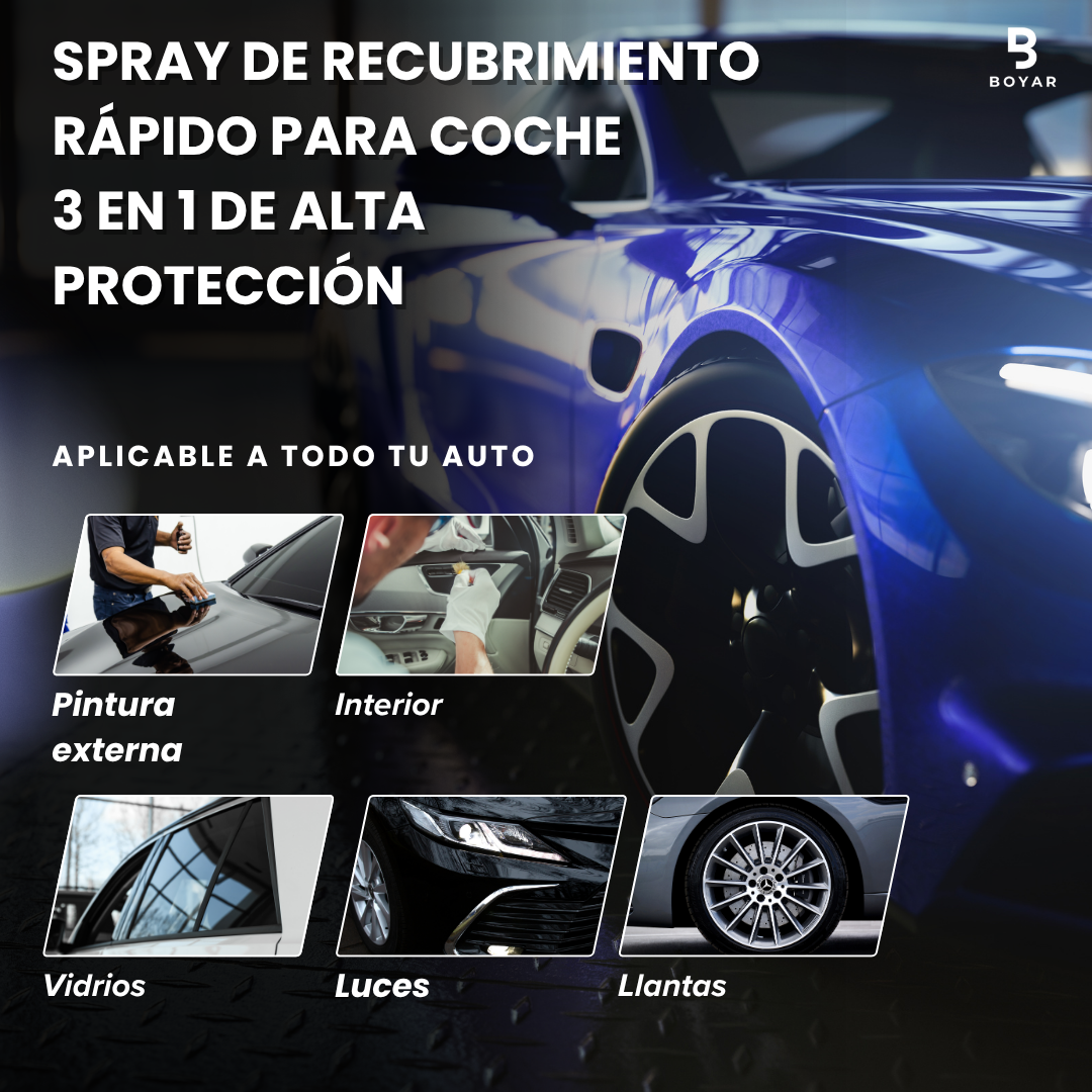 Rayhong - Spray Cerámico 3 en 1 High Protection – Brillo, Protección y Limpieza en Un Solo Paso