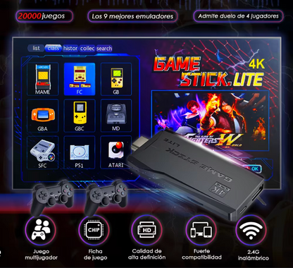 CONSOLA GAMER RETRO CON MÁS DE 20.000 JUEGOS Y 9 EMULADORES