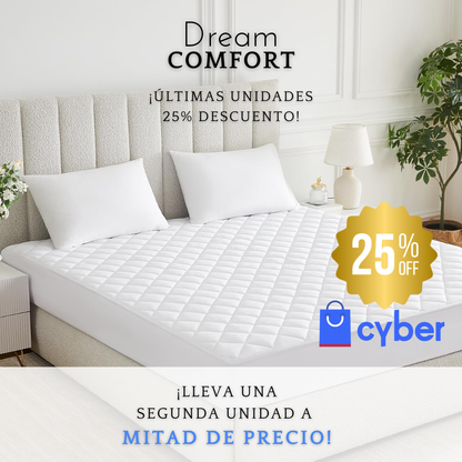 DreamComfort™  Cubre Colchón 2 Plazas y King – Máxima Protección y Comodidad para Tu Colchón